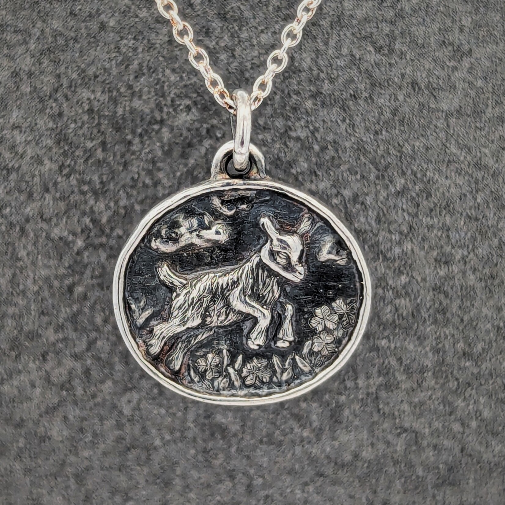 Carrie Nunes Jewelry Baby Goat Leaping Pendant