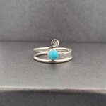 Modern Heirloom® Artist Choice Double Blade Spiral Ring Turquoise, 7.75