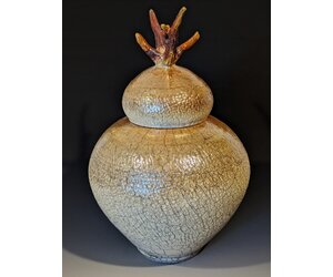Fumed Raku 1 - Silver Bonsai Gallery