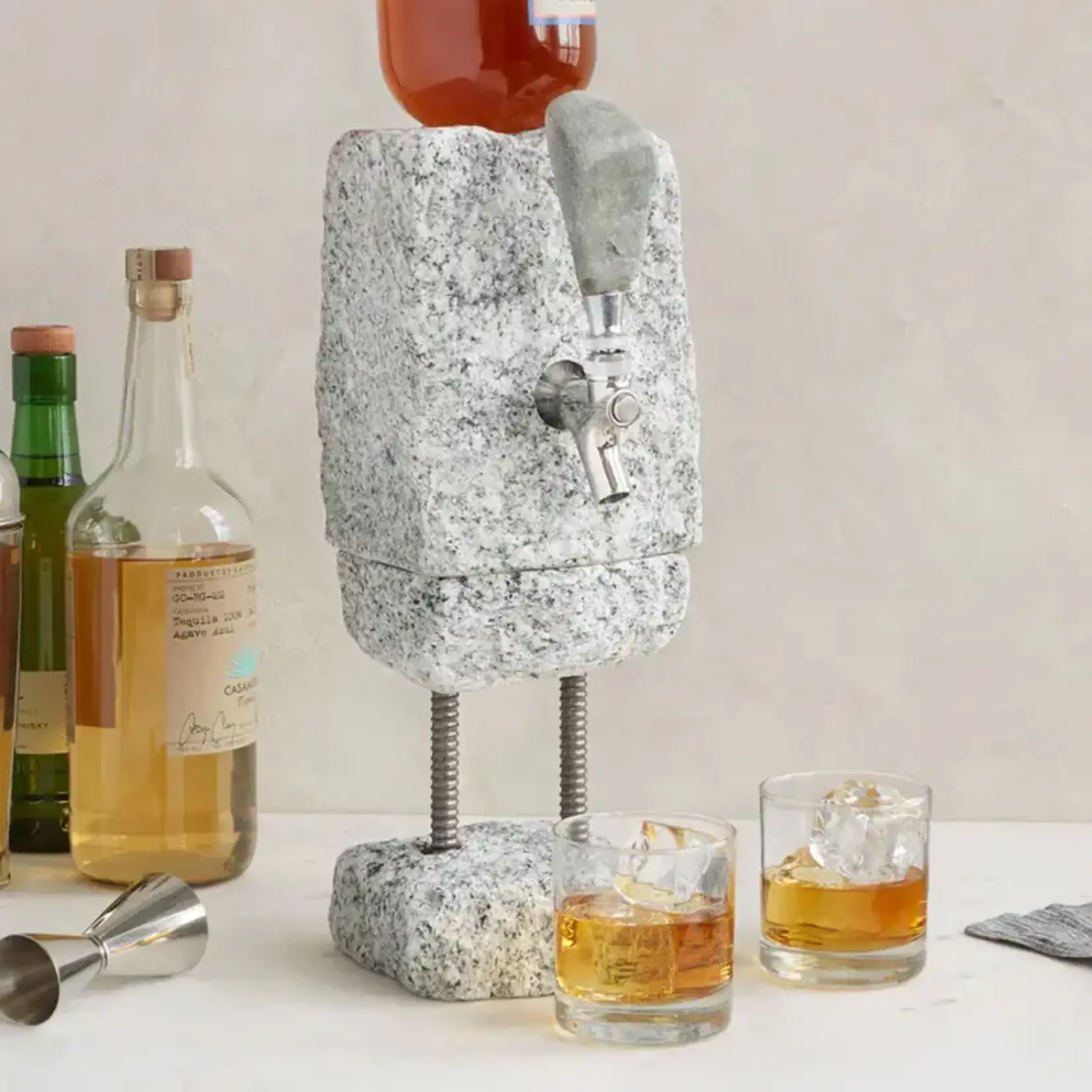 Funky Rock Desings Chrome Stone Drink Dispenser