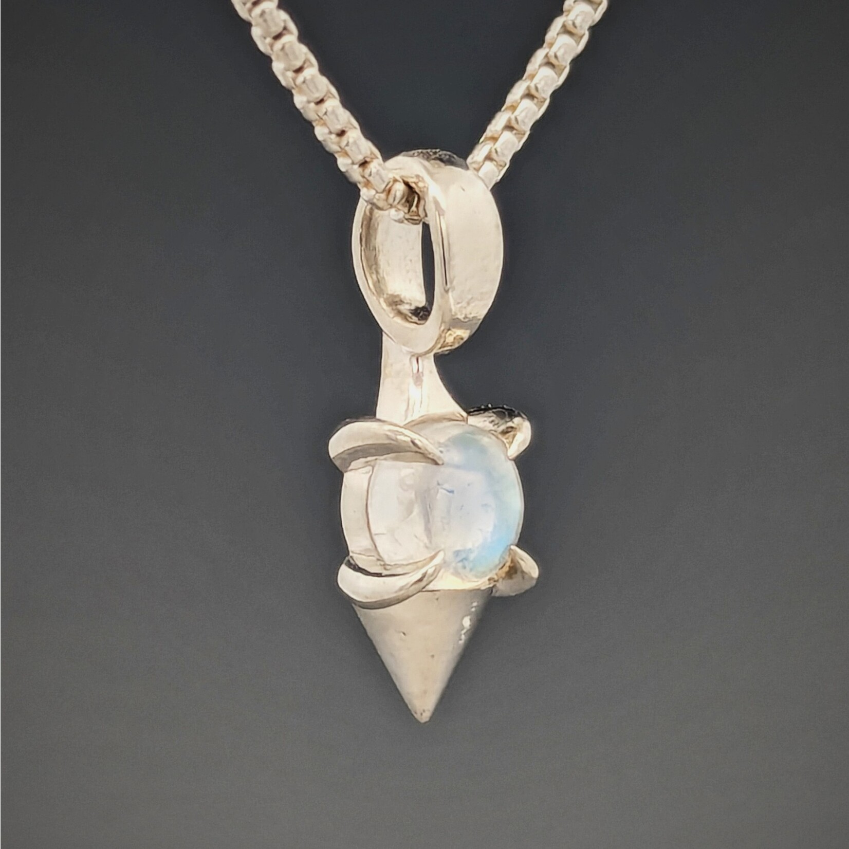 Modern Heirloom® Pendulum Drop Necklace, Sterling & Moonstone