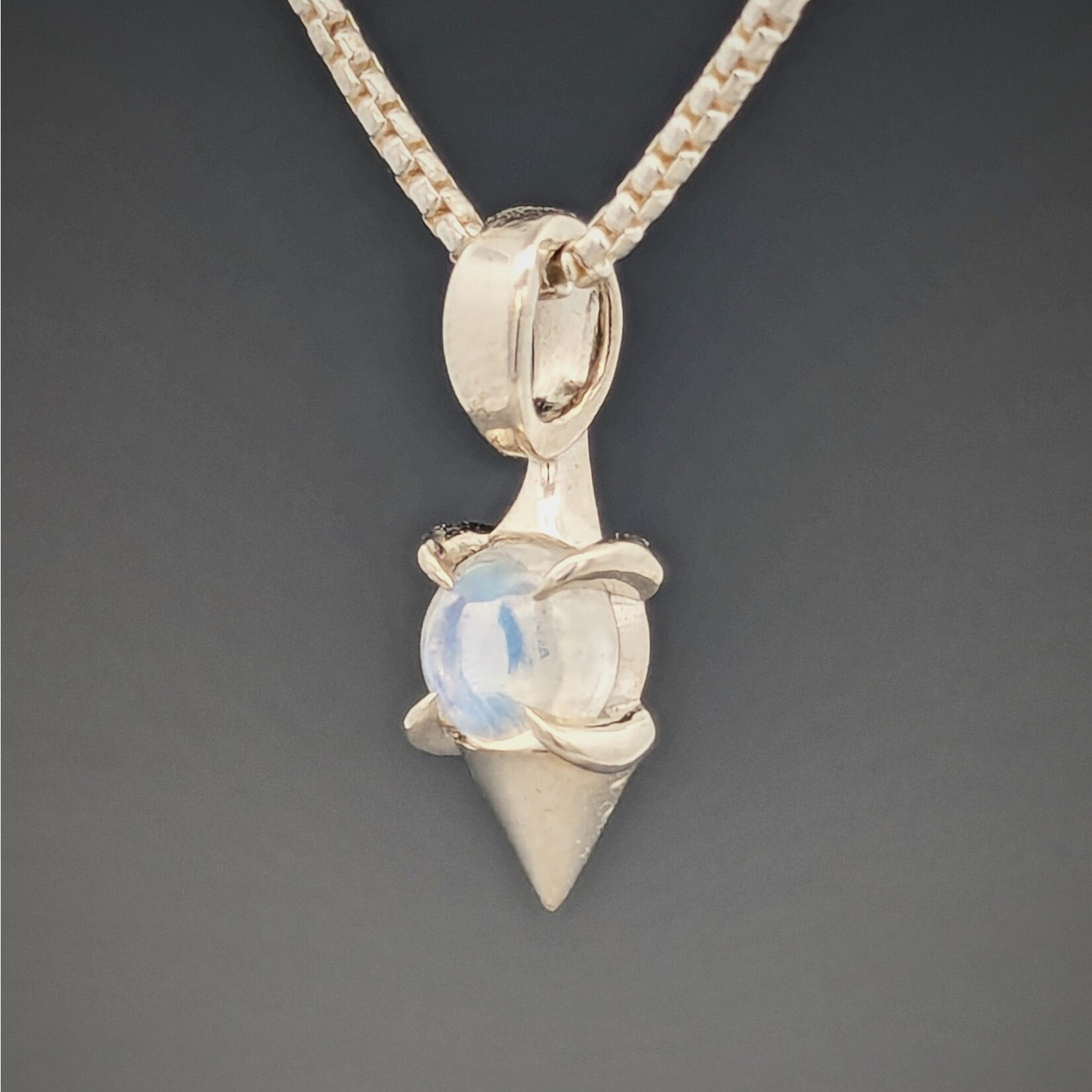 Modern Heirloom® Pendulum Drop Necklace, Sterling & Moonstone