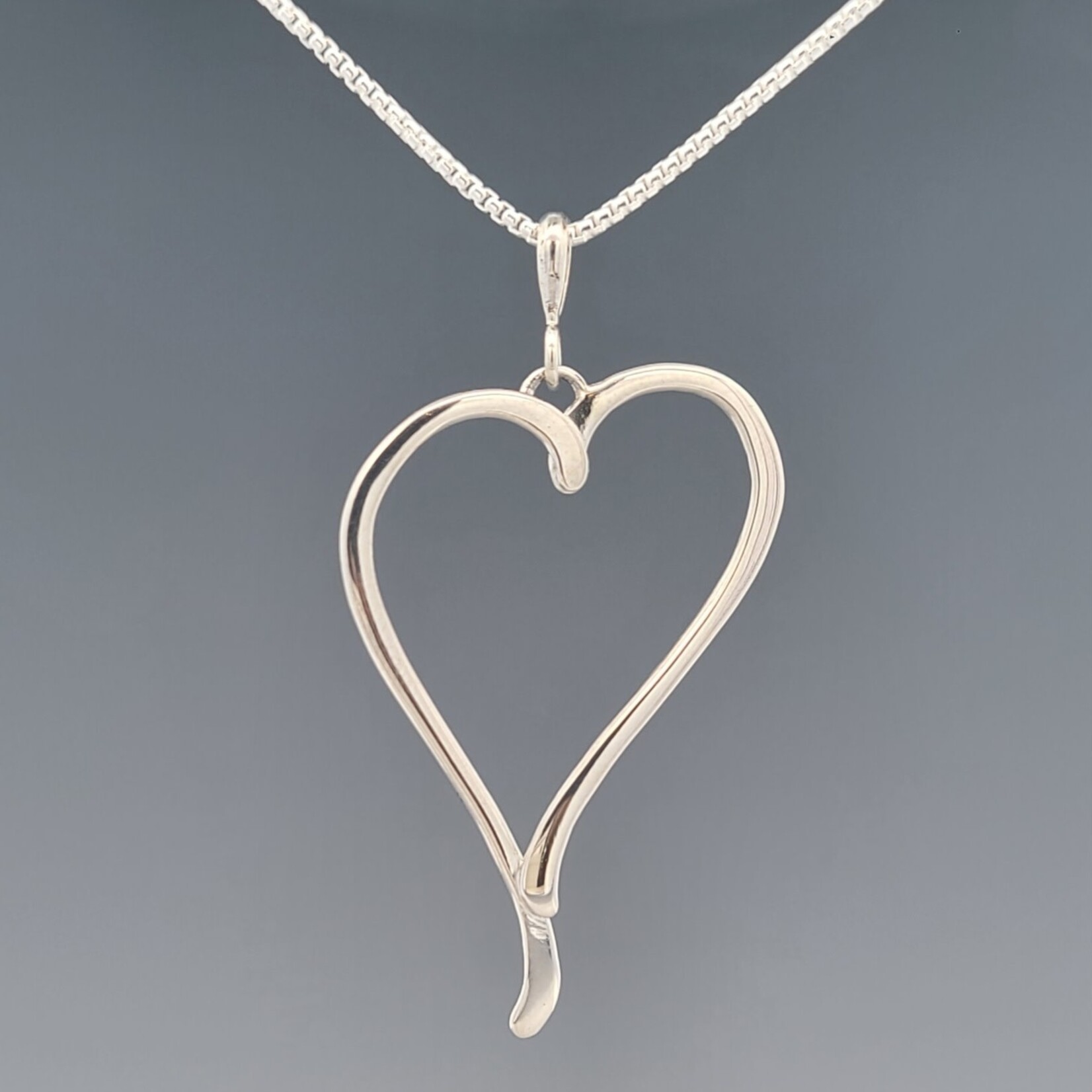 Simple Heart Forged Necklace
