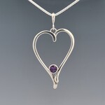 Modern Heirloom® Heart Forged Necklace with 5m Amethyst