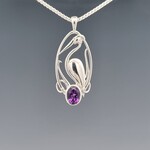 Modern Heirloom® Nouveau Crane Necklace, Amethyst & Sterling