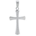 Marathon Jewelry Simple Sterling Silver Cross 18" Necklace