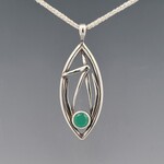Modern Heirloom® Almond Marsh Pendant 6mm Chrysoprase 18" Spiga