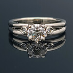 Modern Heirloom® Woven Solitaire,  .75ct Natural Diamond, 14kw, Sz6.75