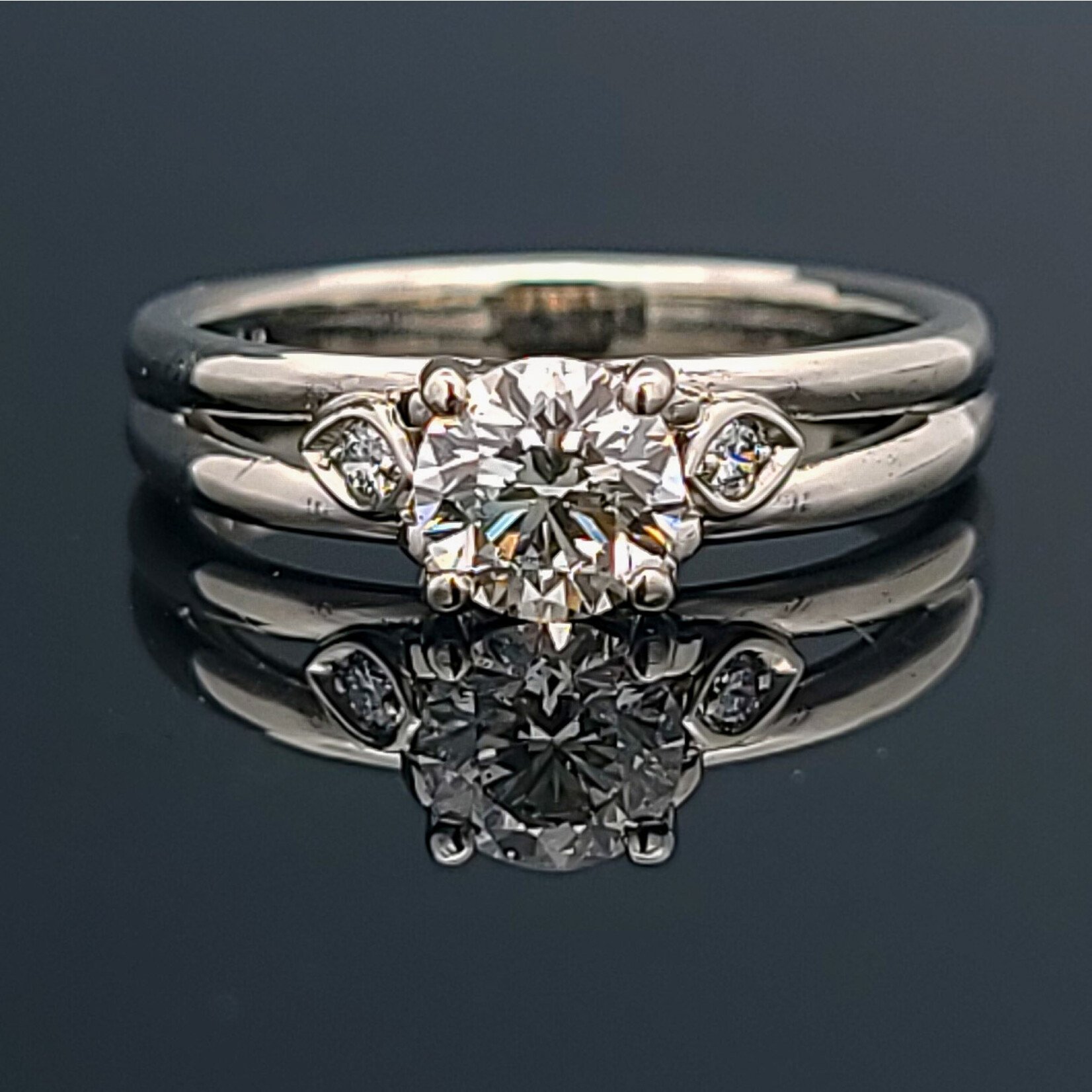 Modern Heirloom® Woven Solitaire,  .75ct Natural Diamond, 14kw, Sz6.75