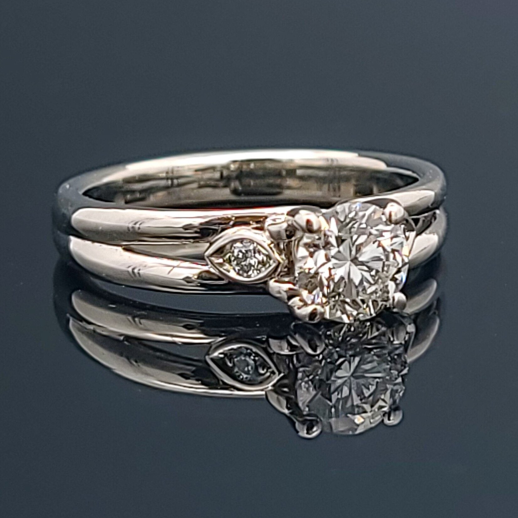 Modern Heirloom® Woven Solitaire,  .75ct Natural Diamond, 14kw, Sz6.75