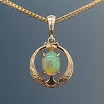 Modern Heirloom® Dogwood Scroll Relic Necklace, Opal