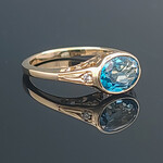 Modern Heirloom® Esther's Garden Ring, Blue Topaz, 14ky, Sz 7.0