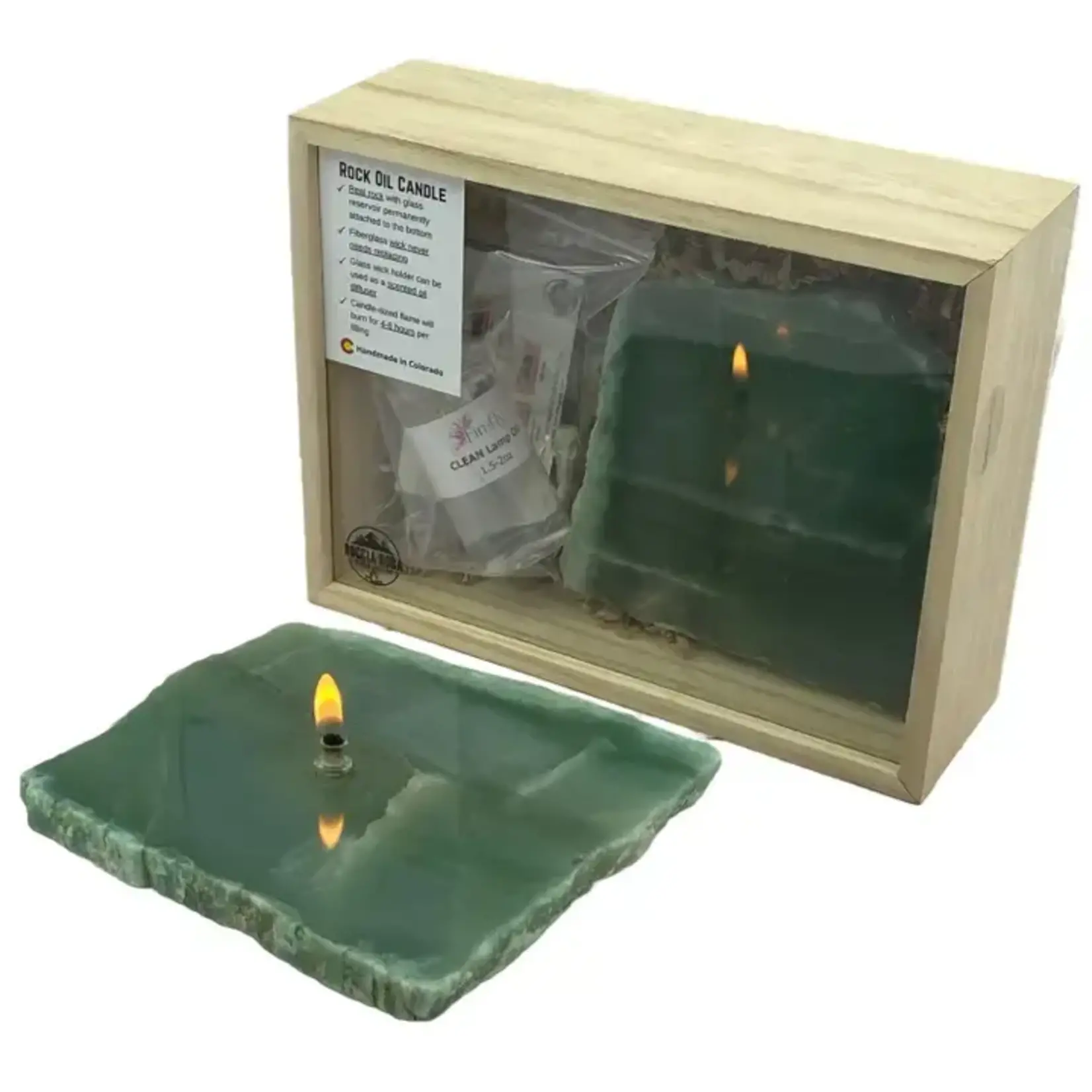 Roccia Roba Rock Candle Kit - Green Quartz