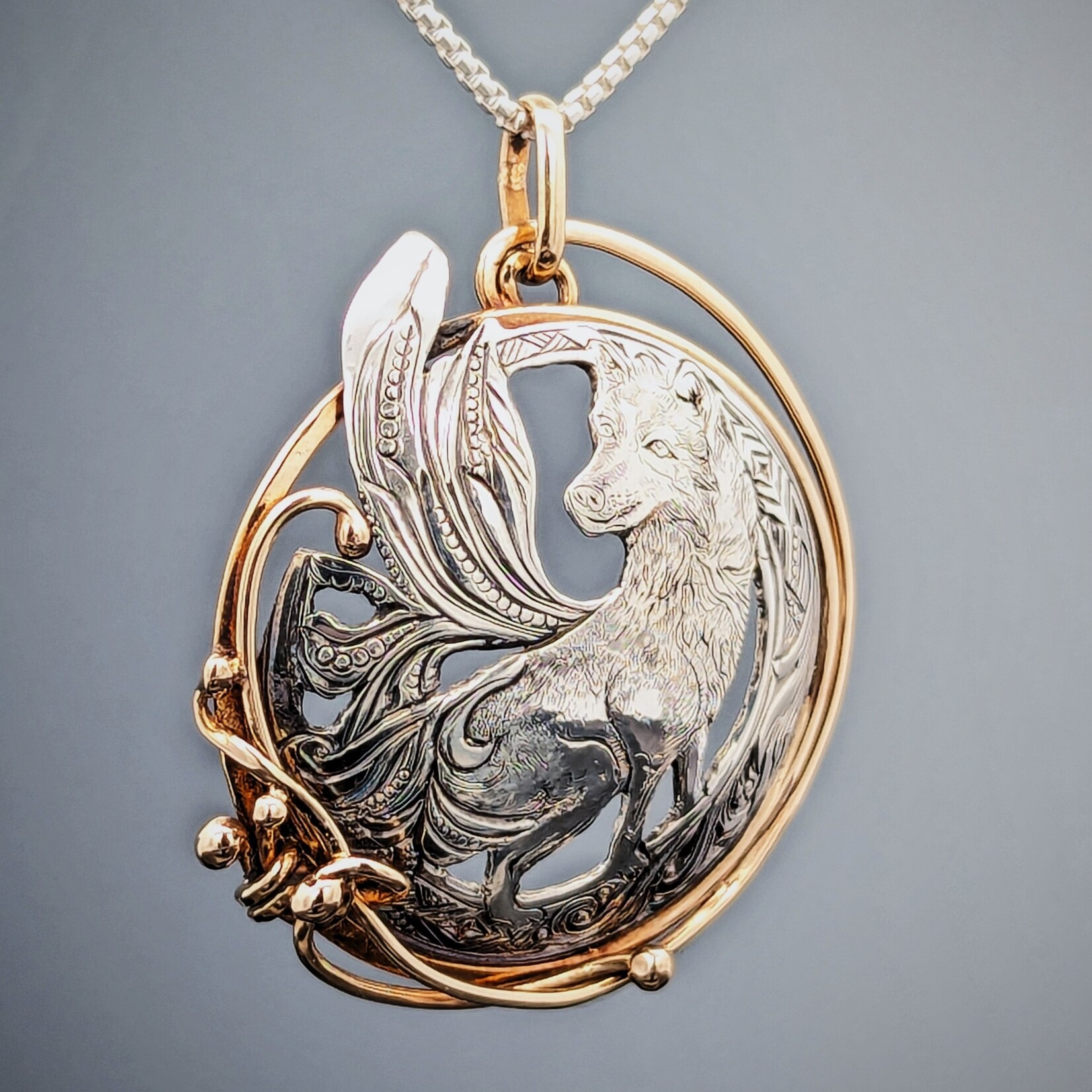 Modern Heirloom® Wolf Spirit 37mm Two-Tone Medallion