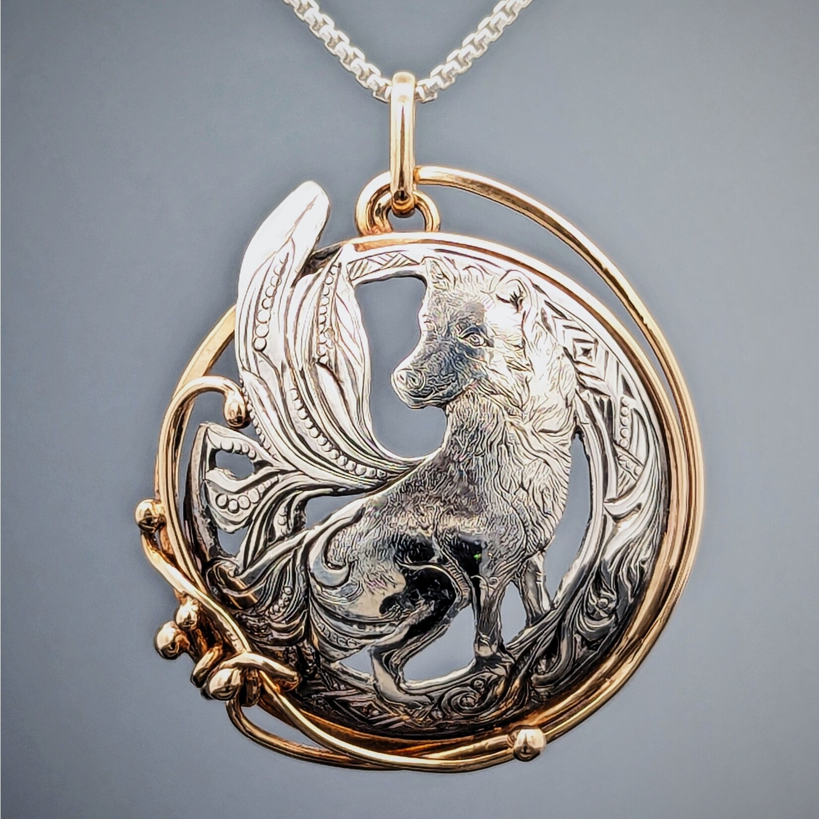 Modern Heirloom® Wolf Spirit 37mm Two-Tone Medallion