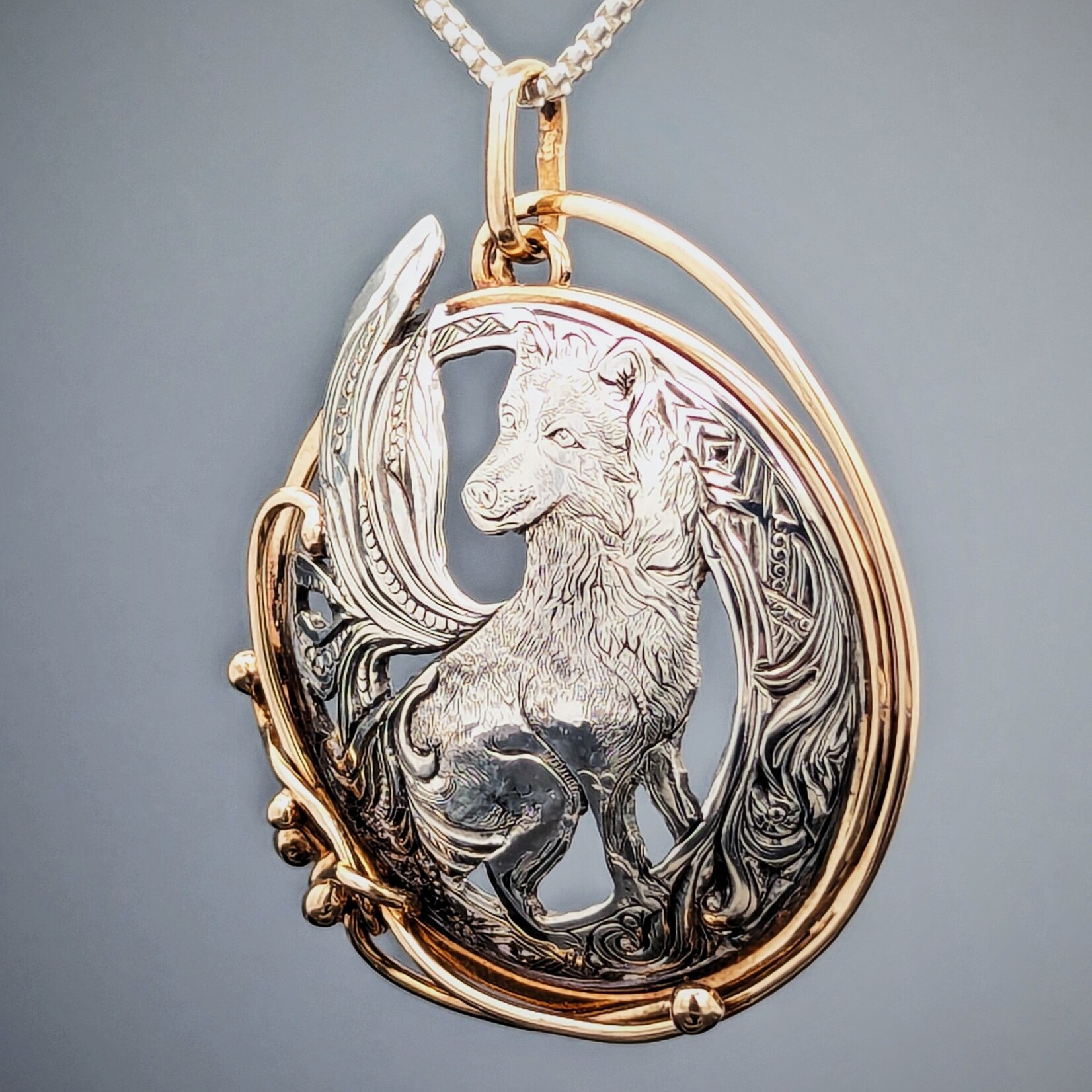 Modern Heirloom® Wolf Spirit 37mm Two-Tone Medallion