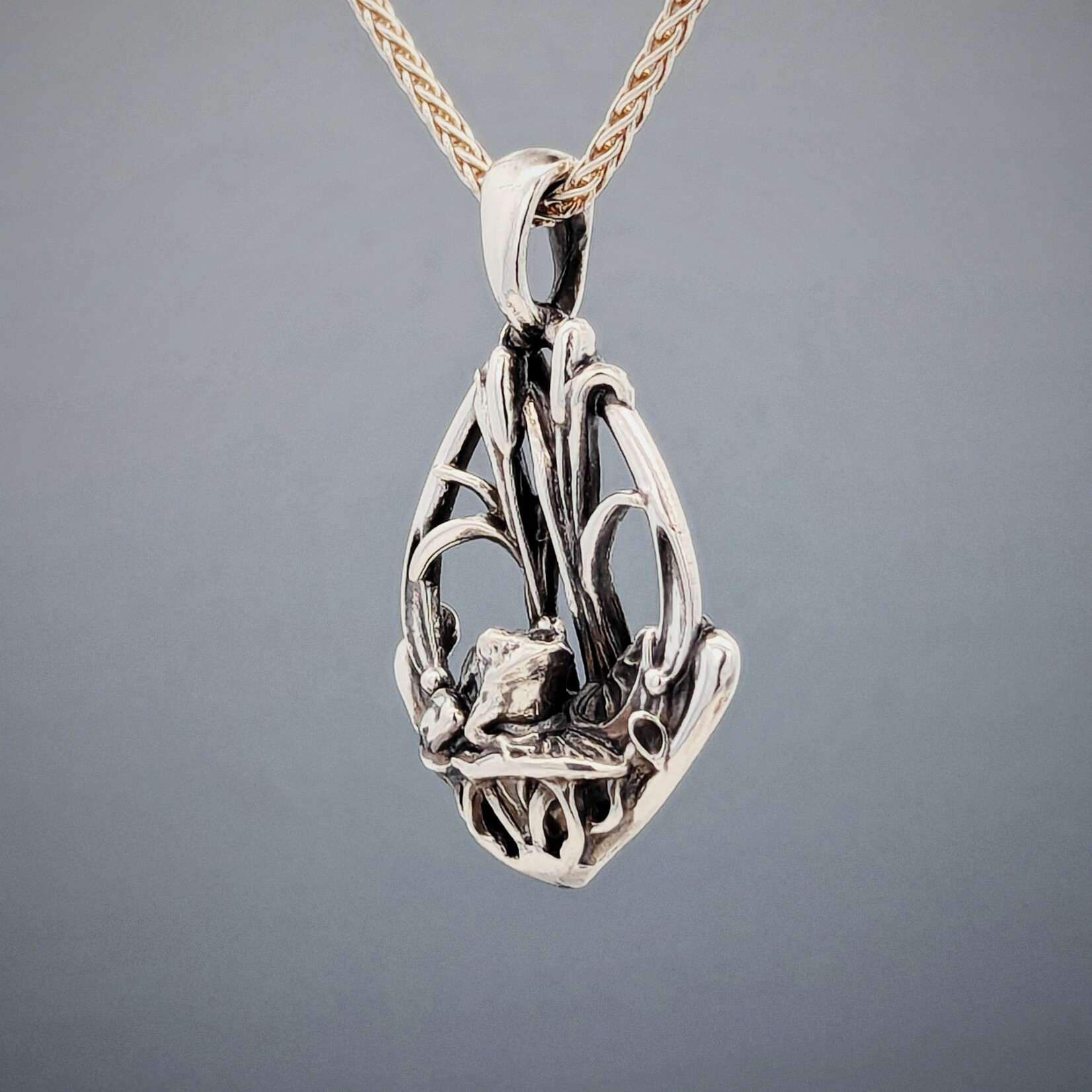 Modern Heirloom® Frog in the Cattails Necklace