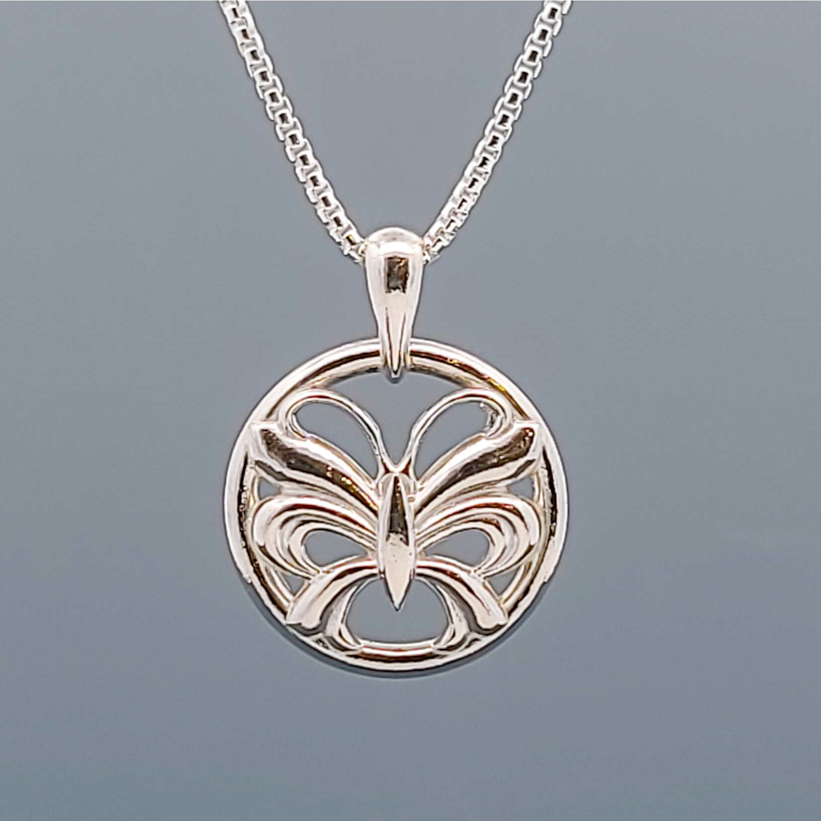 Modern Heirloom® Nouveau Butterfly Necklace, Sterling Silver