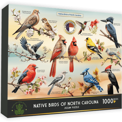 Native Birds of North Carolina - 1000 pc Puzzle - Silver Bonsai