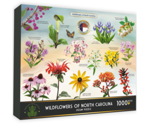 花卉圖26 Wildflowers of North Carolina - 1000 pc Puzzle - Silver Bonsai Gallery