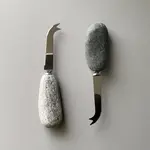 Funky Rock Desings Beach Stone Cheese Knife