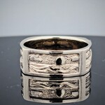 Modern Heirloom® Coastal Horizon Square Band, 8mm wide, 14KW,  Sz 9.25