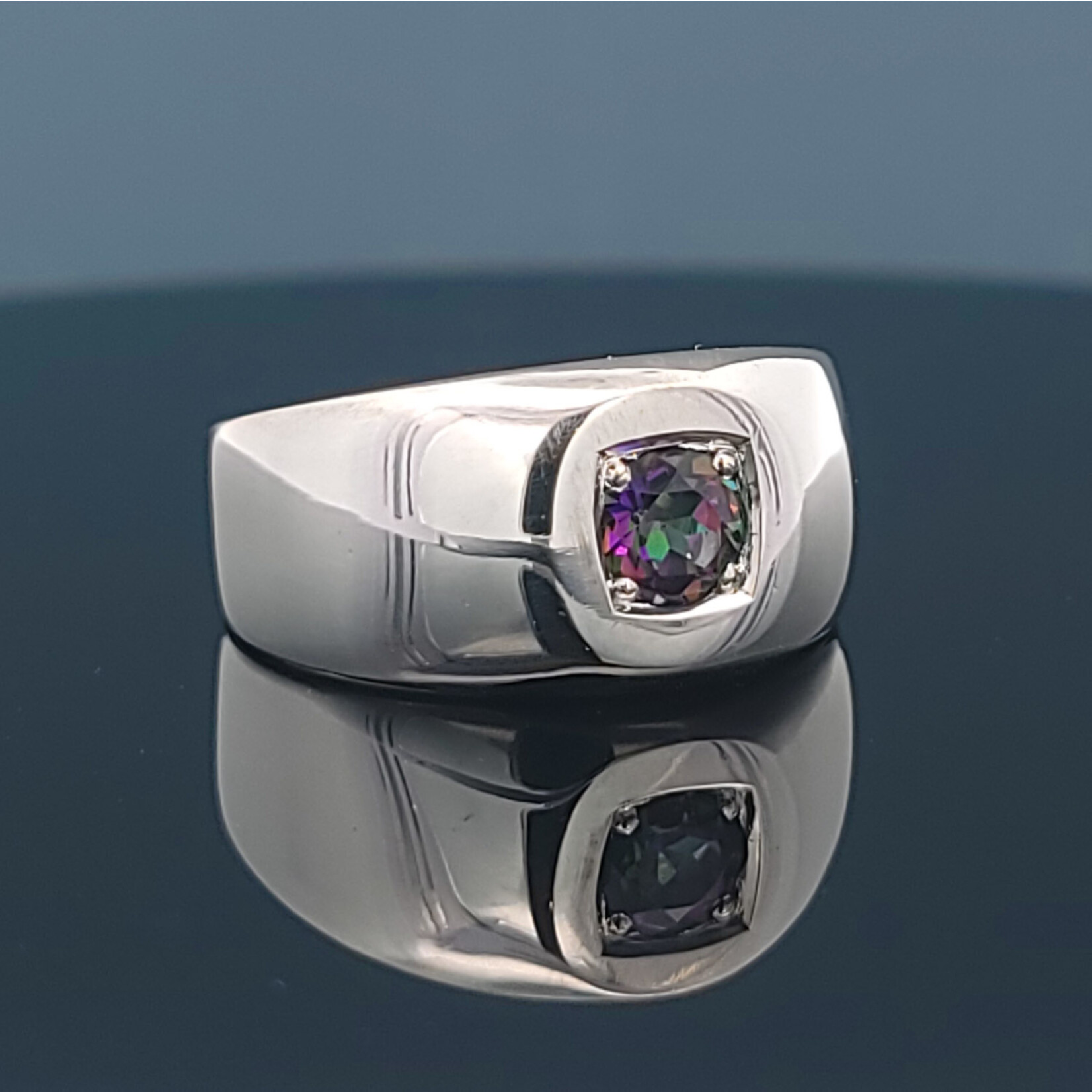 Mystic Topaz Signet Ring, Sterling Silver