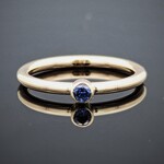 Modern Heirloom® 14KY Stackable Birthstone Ring w/ 3mm Blue Sapphire, 2mm, Sz 7.0