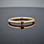 Modern Heirloom® 14KY Stackable Birthstone Ring w/ 3mm Citrine, 2mm, Sz 7.0