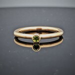 Modern Heirloom® 14KY Stackable Birthstone Ring w/ 3mm Peridot, 2mm, Sz 7.0