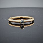 Modern Heirloom® 14KY Stackable Birthstone Ring w/ 3mm Lab Alexandrite, 2mm, Sz 7.0