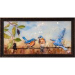 Deborah Hershey Designs "Blue Trio" - Antique Mirror Art