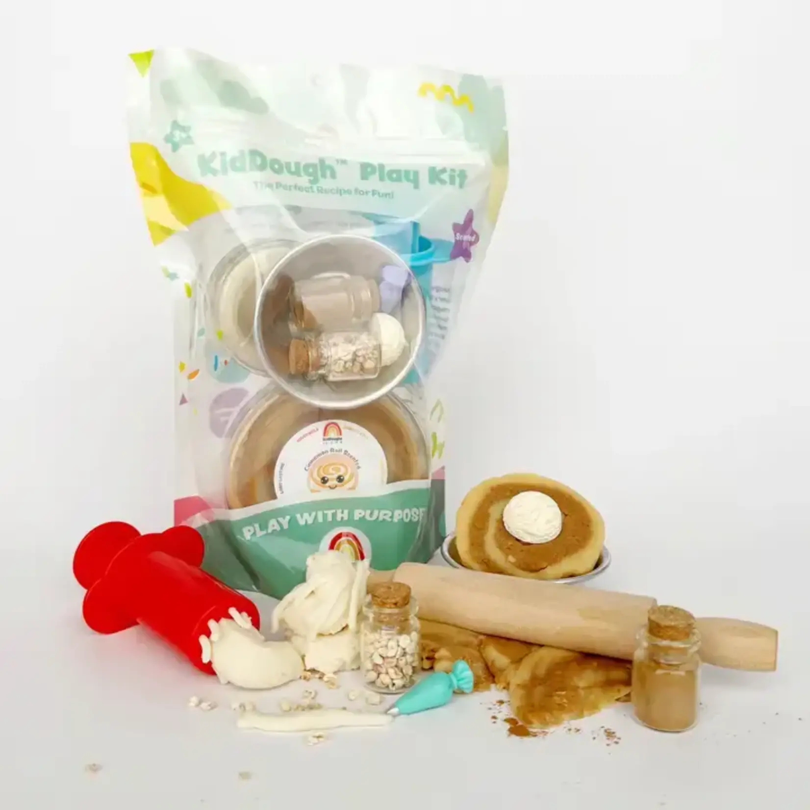 Earth Grown KidDoughs Cinnamon Roll KidDough Play Kit