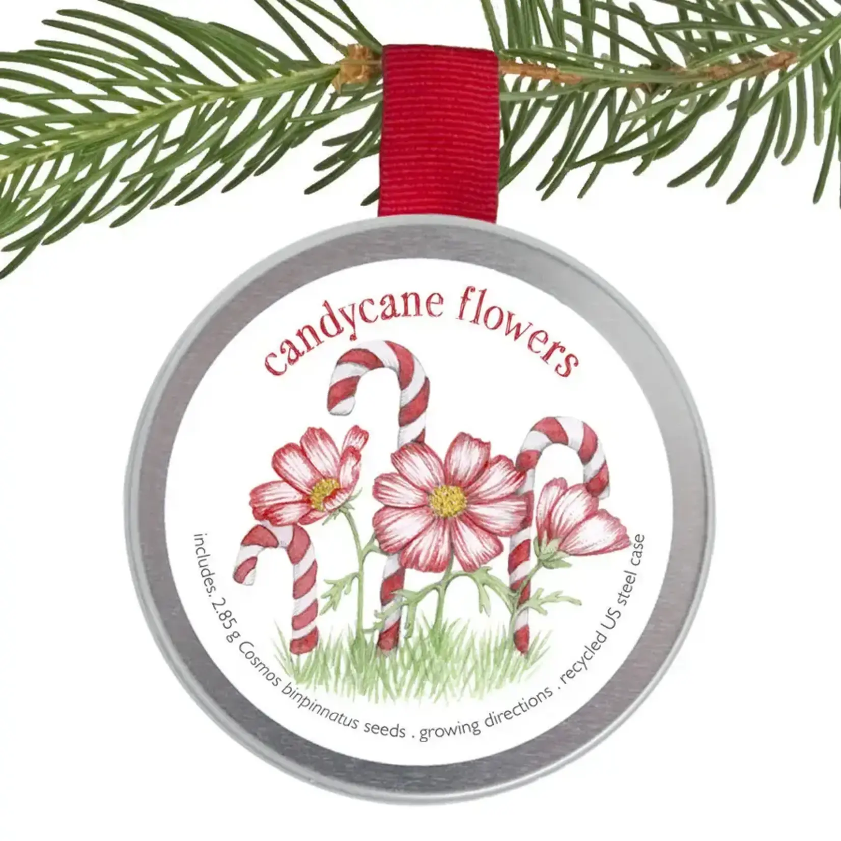 Kids Christmas Ornaments - Candycane Flowers