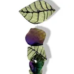 Laurel Grey Glassworks Deep Forest (Short)  - Glass Leaf Sculpture