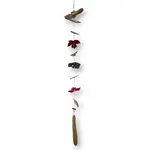 Laurel Grey Glassworks Medley Leaf Strand (Med, Driftwood & Stones)  - Glass Leaf Sculpture