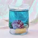 JEMS of the Sea Seascape Gel Candle - Real Sand/Shells - 10 oz - Hurricane Drops of Rain