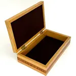 Fuji Wood Design Wooden Keepsake Box with Lace Wood Top and Oak