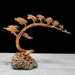 Elysian Workshop Copper Wire Bonsai Tree Sculpture On Emerald Matrix