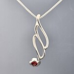 Modern Heirloom® Torchlight Garnet Pendant, 5mm Cab, 16"-1.1mm