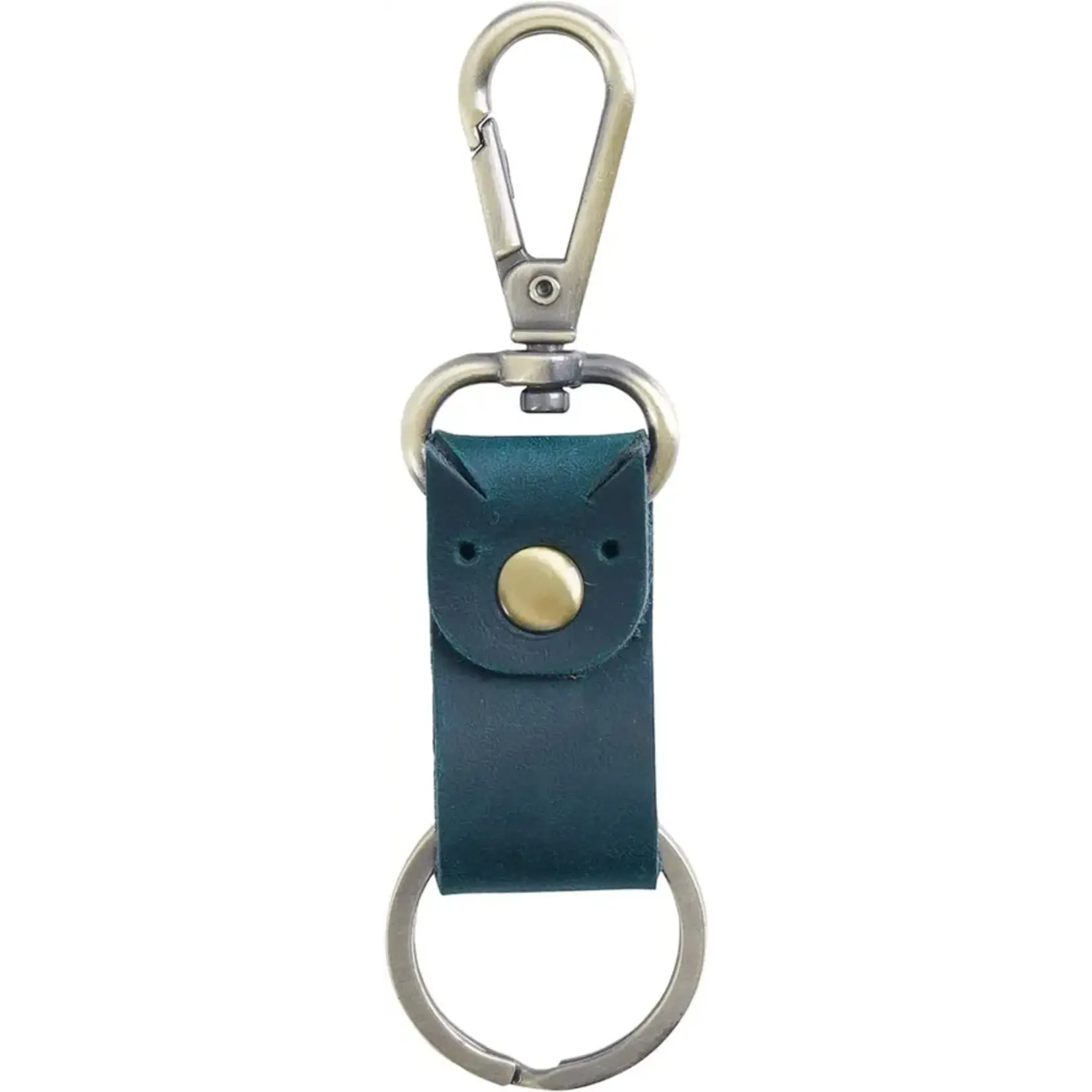 American Leather Goods Genuine Leather Keychain - Blue