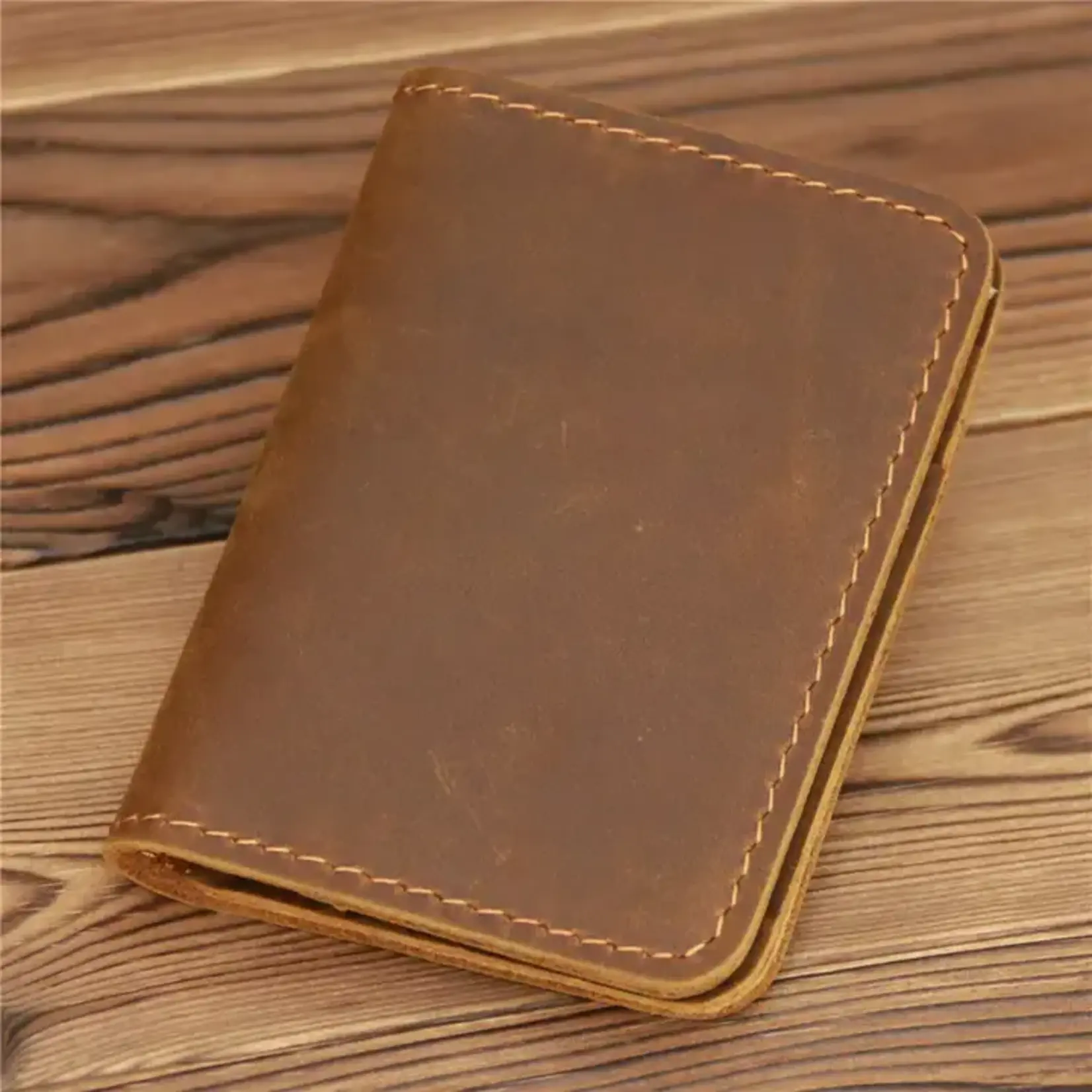 American Leather Goods Genuine Leather Handmade Wallet - Brown