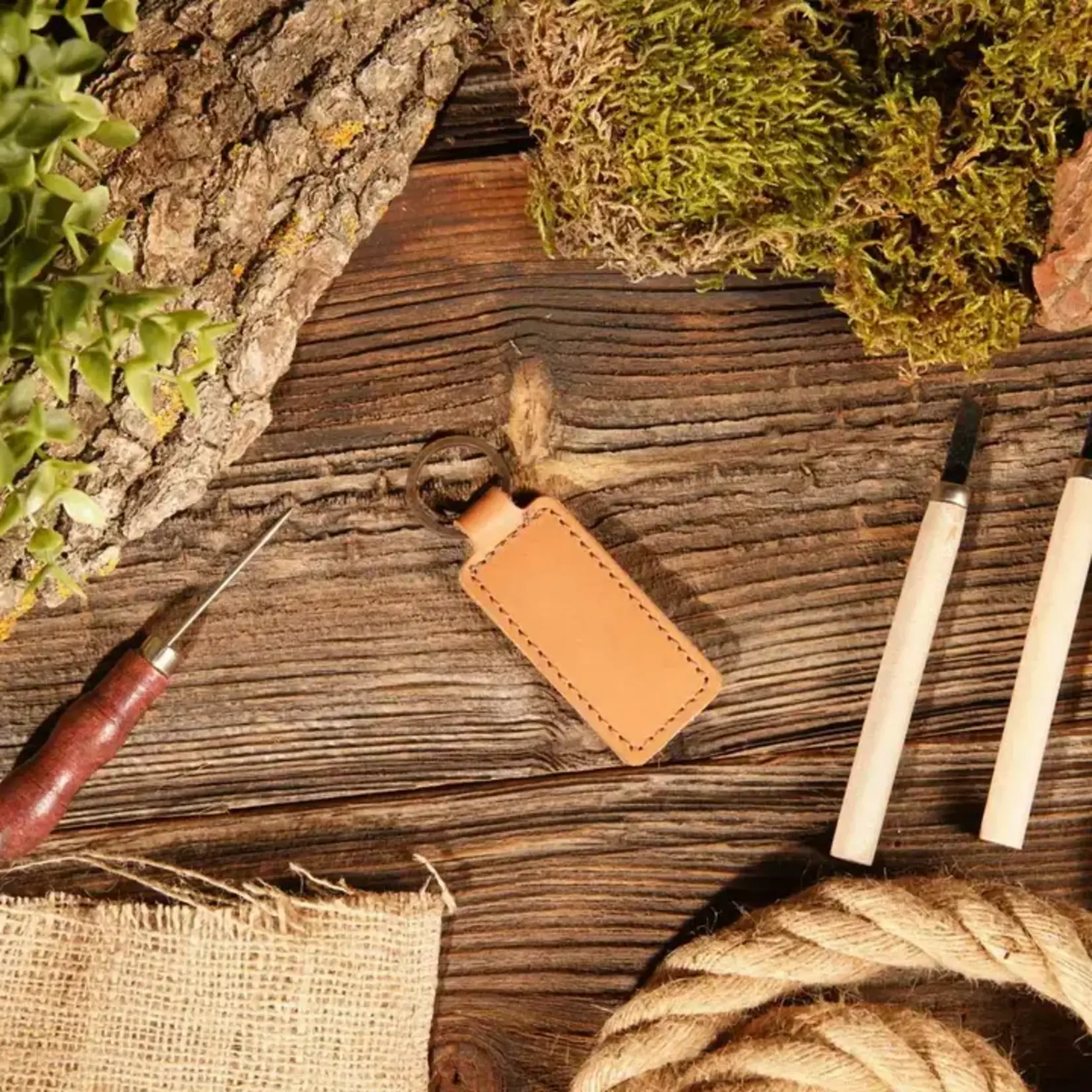 American Leather Goods Leather Keychain