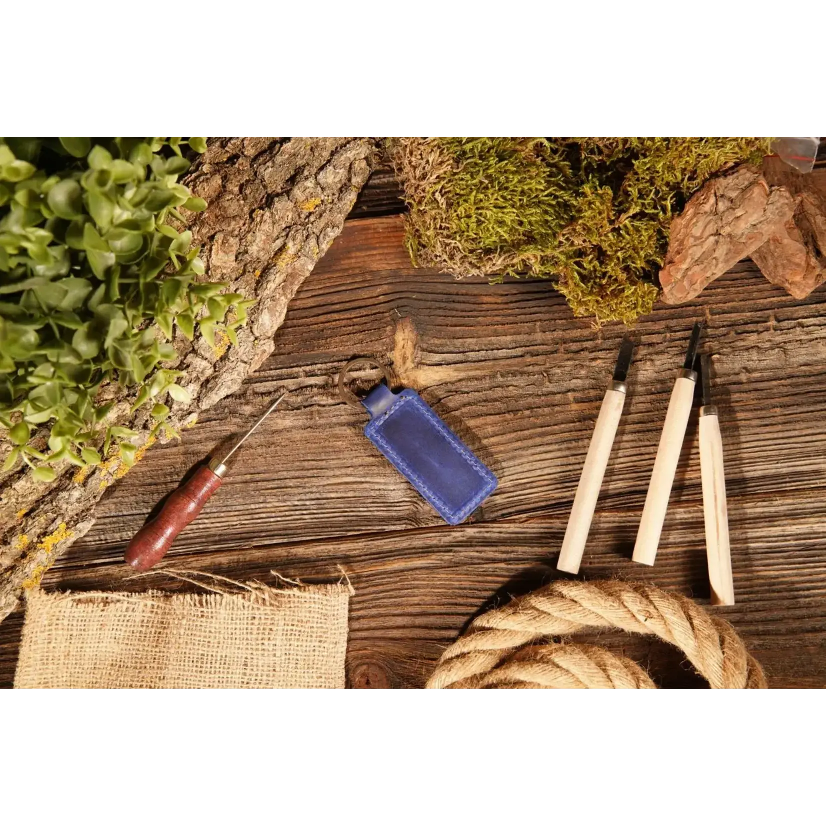 American Leather Goods Leather Keychain