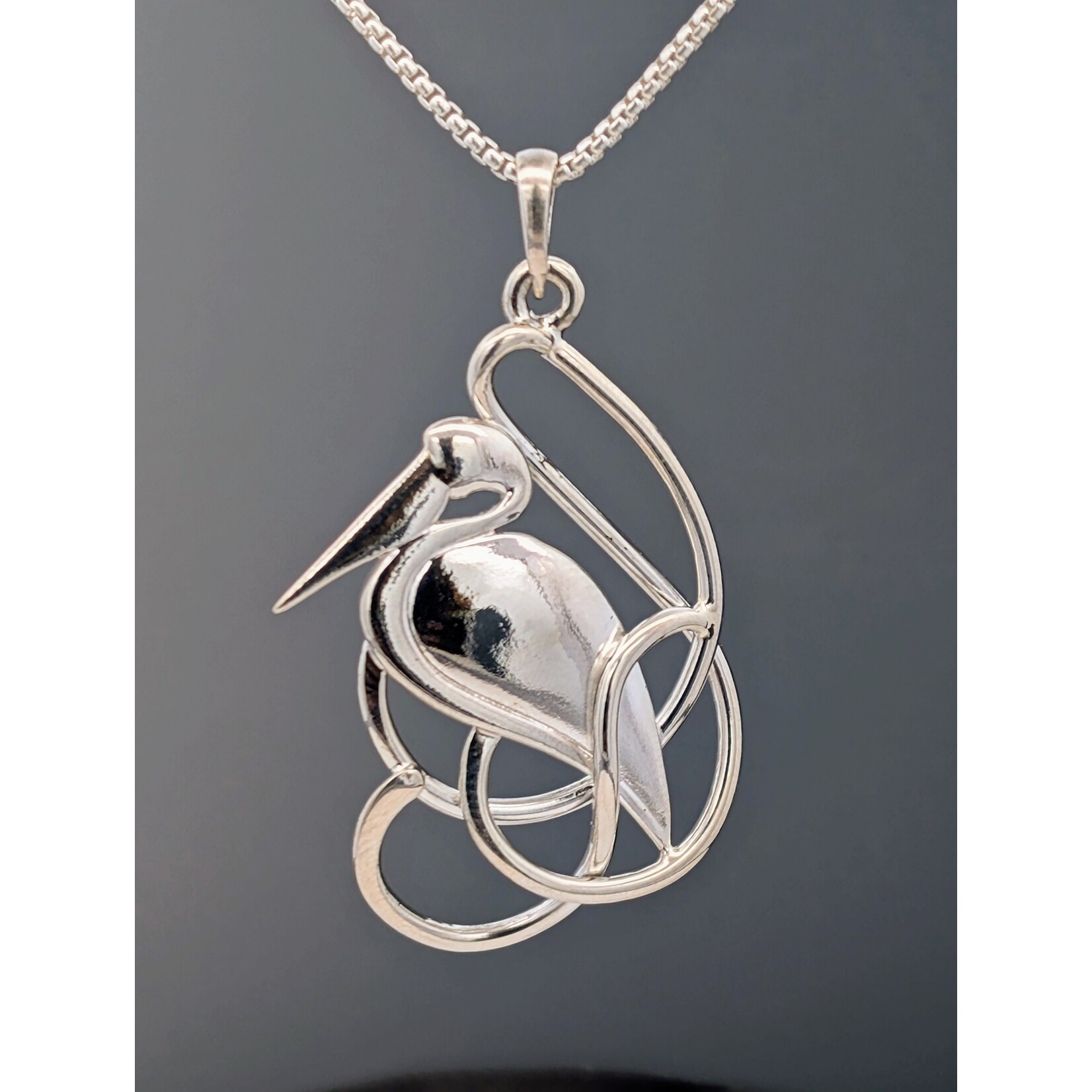 Modern Heirloom® Elegant Pelican Large Pendant, 22" Spiga 1.3mm