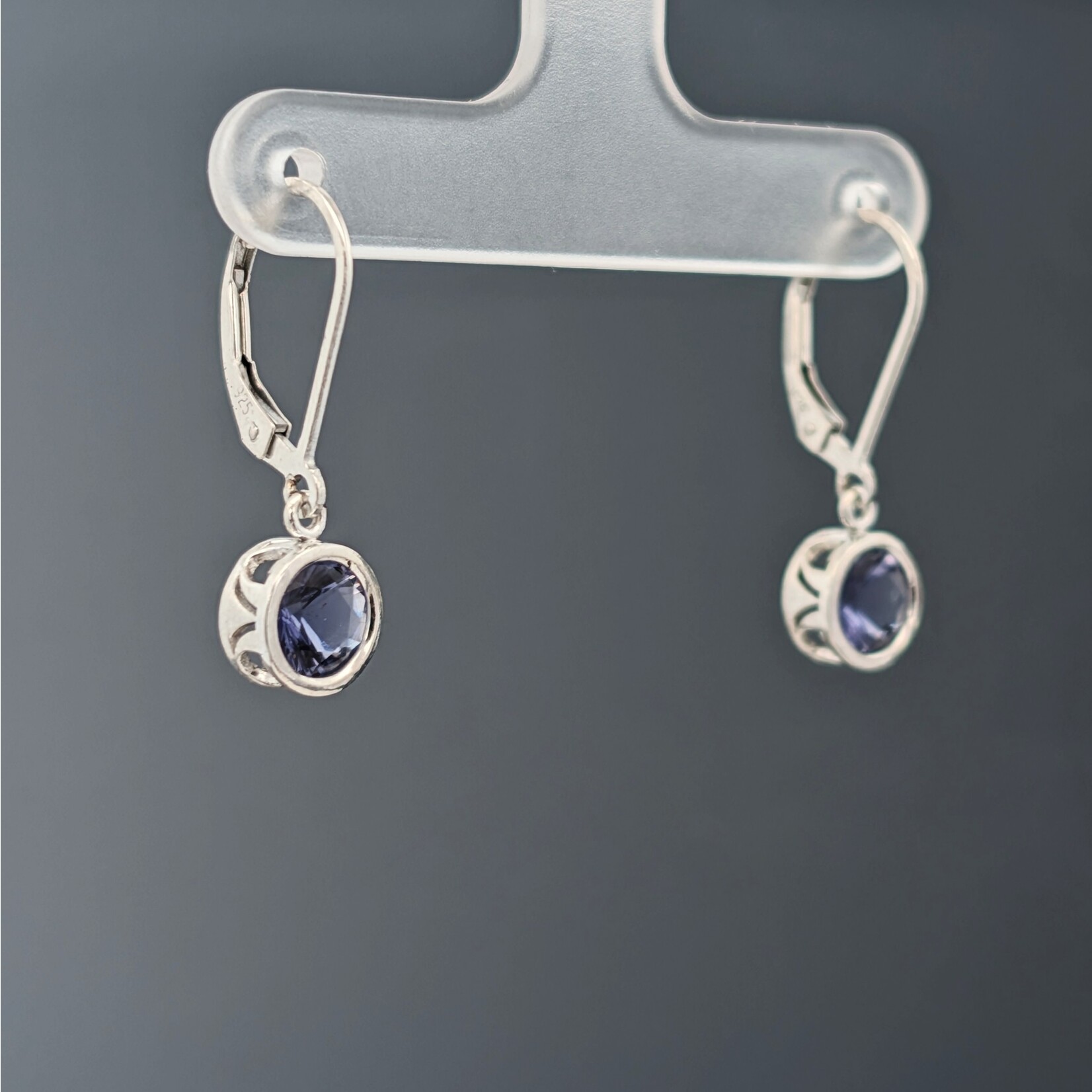 Modern Heirloom® Sterling Filigree Dangle Earring w/ 6mm Iolite