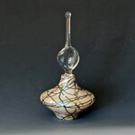 Vines Art Glass Cherry Blossom Perfume Bottle - Ogee Twist
