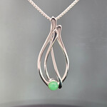 Modern Heirloom® Seagrass Pendant w/ 6mm Chrysoprase on 18" RDB