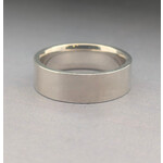 Sterling Silver Flat Band, Com-Fit, 10mm, sz 9