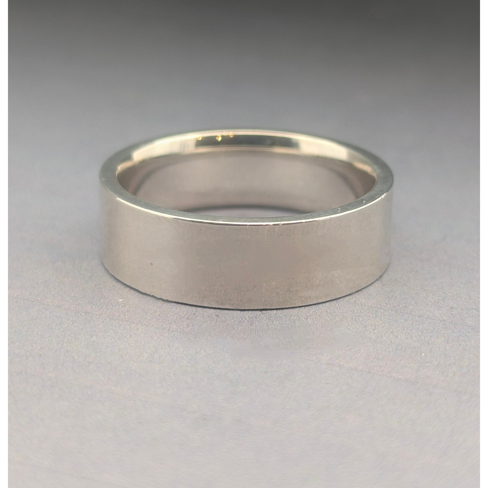 Sterling Silver Flat Band, Com-Fit, 10mm, sz 9